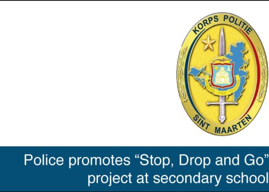 Sint Maarten – Police promotes “Stop, Drop and Go” project at secondary school