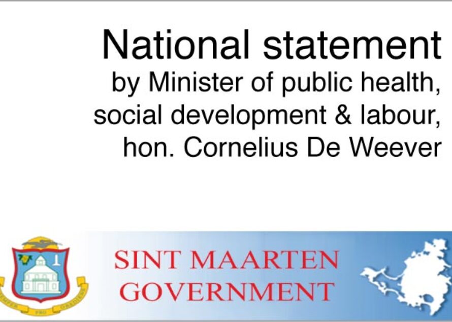 St Maarten – EBOLA : National statement by Minister of public health, social development & labour, hon. Cornelius De Weever