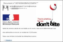 Attention “Phishing” ! Les fraudeurs entrent dans la peau de la DGFIP…