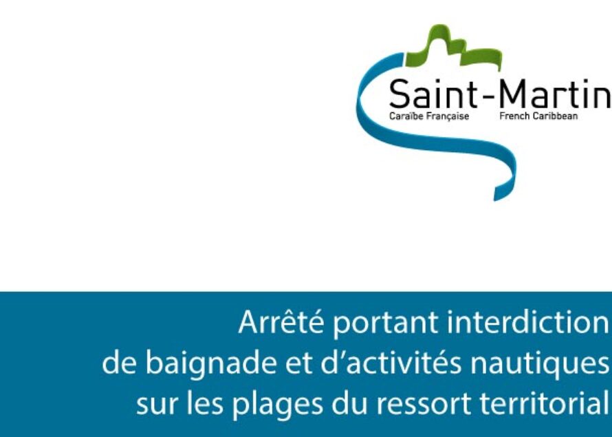 Saint-Martin – Baignade et activités nautiques interdites jusqu’au jeudi 13 novembre suite aux intempéries
