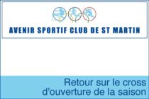 Athlétisme – Retour sur le cross d’ouverture de la saison de l’Avenir Sportif Club de Saint-Martin