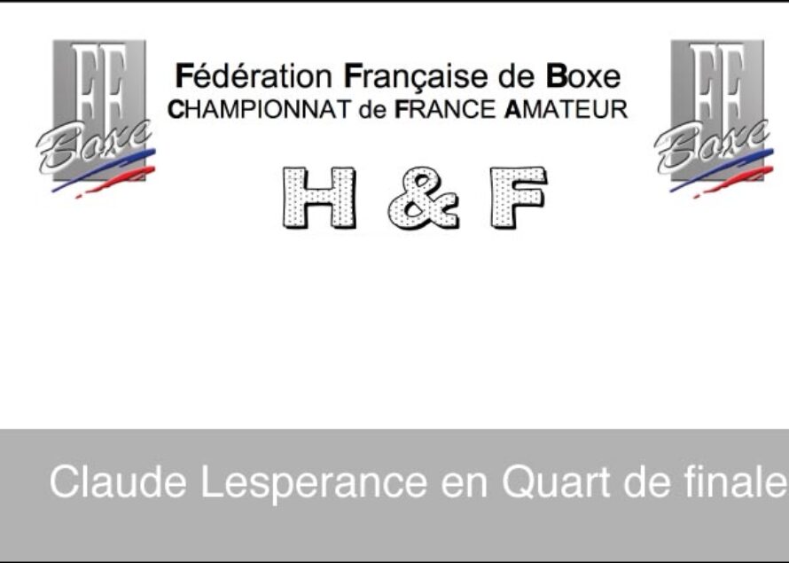 Boxe : Claude Lespérance en quart de finale