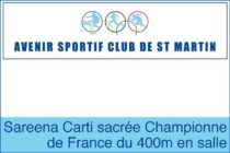 Championnat de France en salle : Sareena Carti championne du 400 m