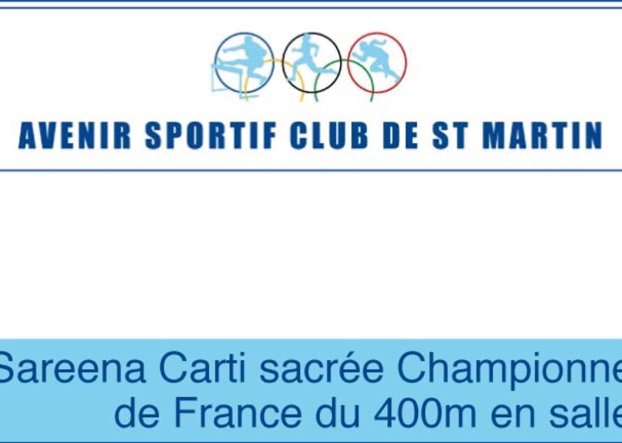 Championnat de France en salle : Sareena Carti championne du 400 m