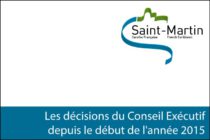 Collectivité de Saint-Martin – Les décisions du Conseil Exécutif depuis le début de l’année