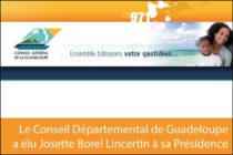 Le Conseil Départemental de Guadeloupe a élu Josette Borel Lincertin à sa Présidence