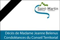 Condoléances du Conseil Territorial de la Collectivité de Saint-Martin
