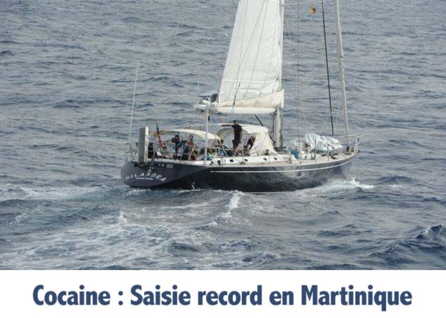 Antilles : Saisie record 2,25 tonnes de cocaïne au large de la Martinique