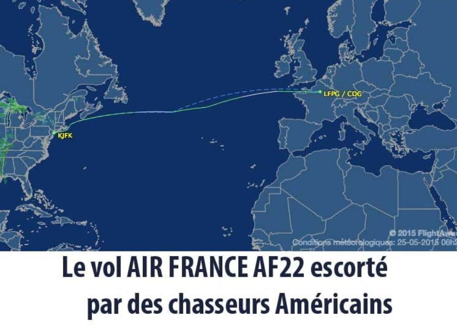 Paris-New York : Le vol AF22 escorté par des chasseurs américains après un appel anonyme à la police du Maryland