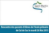 Collectivité de Saint-Martin : Rencontre des parents d’élèves de l’école primaire de Cul de Sac
