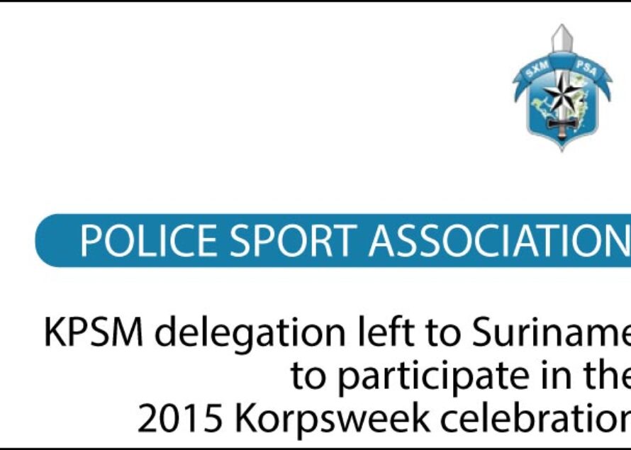 St. Maarten – KPSM delegation left to Suriname to participate in the 2015 Korpsweek celebration