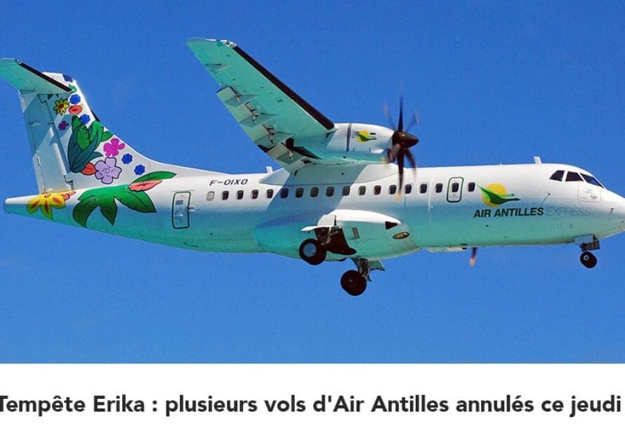Tempête Erika : plusieurs vols d’Air Antilles annulés ce jeudi