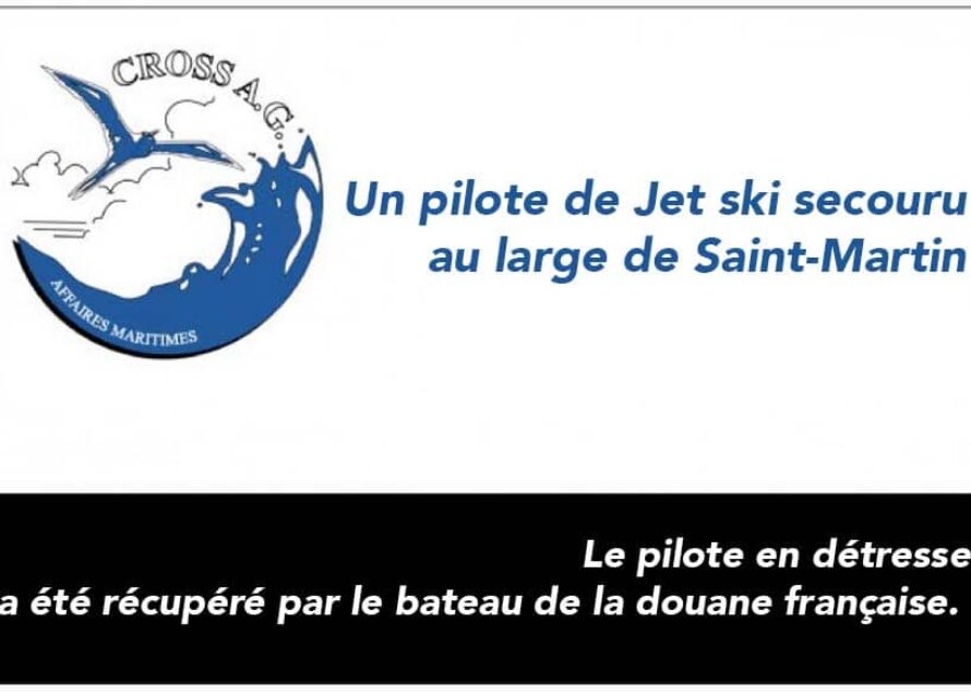 Un pilote de Jet ski secouru au large de Saint-Martin