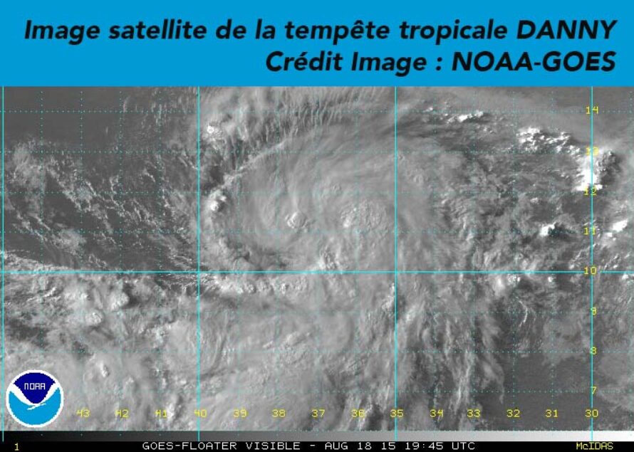 Tempête tropicale DANNY – Prévisions