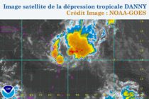 Dépression tropicale DANNY – Prévisions Lundi 24 Aout 2015 8h00