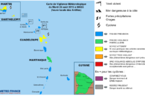 Tempête tropicale ERIKA : Bulletin de suivi VIGILANCE n° 1 Saint-Martin et Saint-Barthélemy du Mardi 25 août 2015 à 08h49