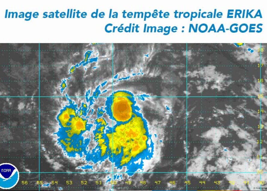 Tempête tropicale ERIKA – Prévisions Mardi 25 Août 2015