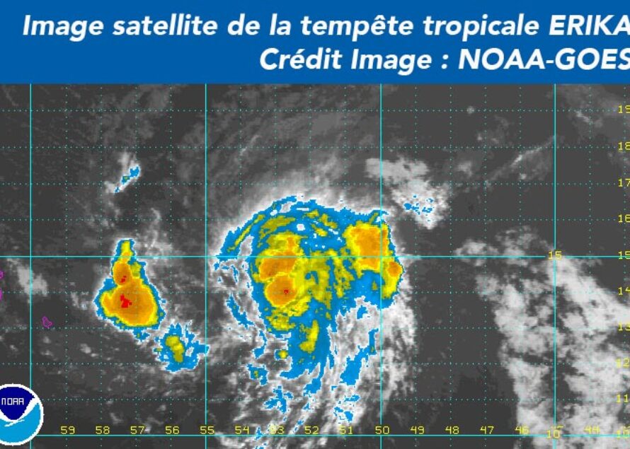Tempête tropicale ERIKA – Prévisions du mardi 25 Aout 20h00