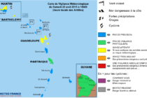 Bulletin de suivi VIGILANCE n° 5 pour les Iles du Nord : Saint-Martin et Saint-Barthélemy du Samedi 22 août 2015 à 18h06