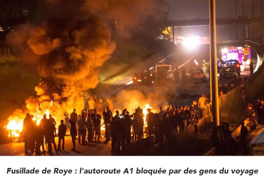 France – Roye : L’Autoroute A1 bloquée par des gens du voyage