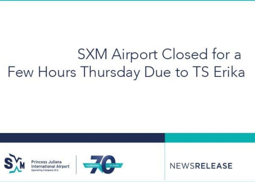 SXM Airport Closed for a Few Hours Thursday Due to TS Erika