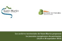 Les archives territoriales de Saint-Martin proposent les journées européennes du patrimoine (18,19 et 20 septembre 2015)