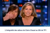 L’intégralité des adieux de Claire Chazal au 20h de TF1