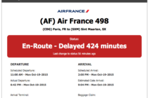 Dernière minute : Le vol Air France Paris / Juliana retardé – Le vol est retourné à Paris pour une raison inconnue