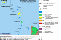 MAJ – Dimanche 25 octobre 10h00 – Météo France : Niveau de vigilance JAUNE danger Fortes pluies et Orages sur les îles du Nord