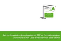 Avis de l’association des entreprises du BTP sur l’enquête publique concernant le Plan Local d’Urbanisme de Saint- Martin