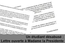 Un étudiant désabusé : Lettre ouverte à Madame la Presidente de la Collectivité Territoriale de Saint-Martin