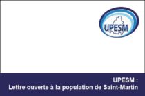 UPESM : Lettre ouverte à la population de Saint-Martin
