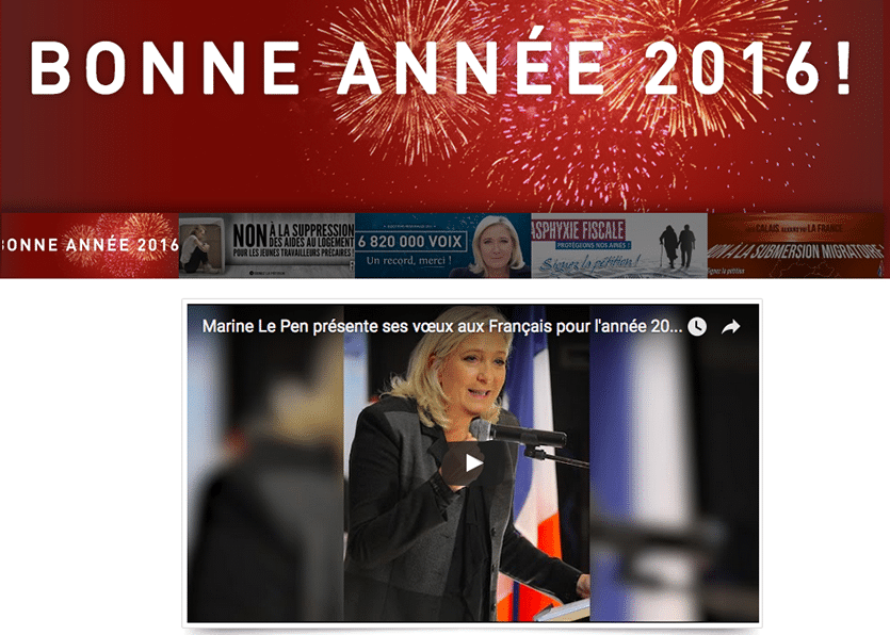 Les étranges vœux de Marine Le Pen pour 2016