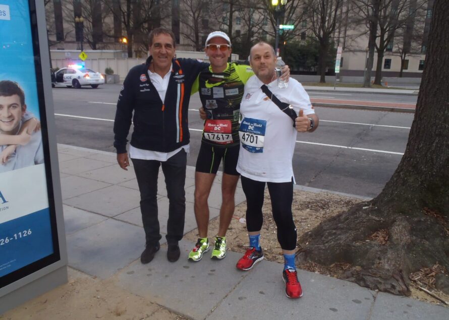 Pour le 11ème Marathon de David REDOR, Florent Letuvée de SXMINFO l’accompagne sur le semi a Washington DC