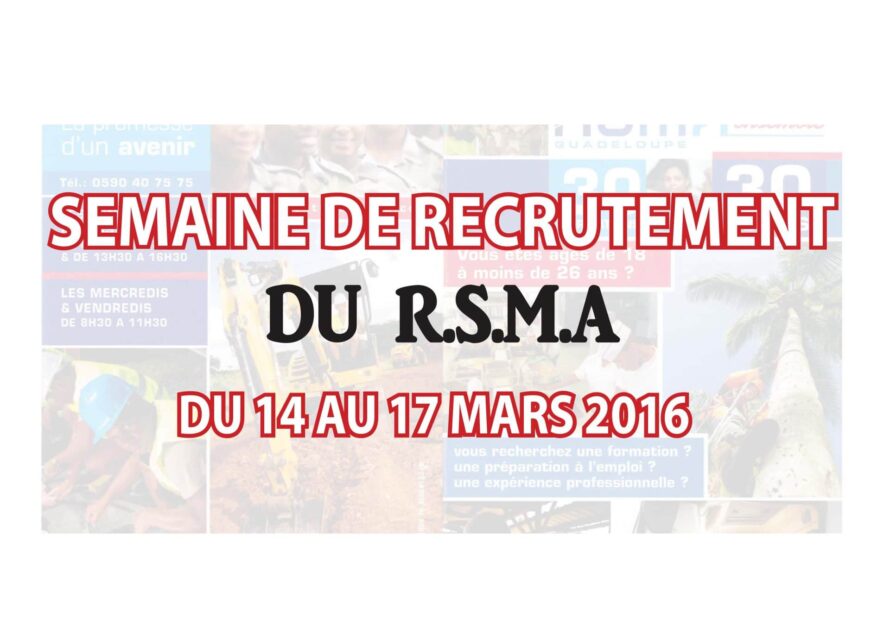Le RSMA à Saint-Martin du 14 au 17 mars 2016 dans le cadre d’une session de recrutement