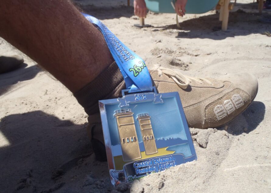 David REDOR USA Challenge – The Dewey Beach Marathon in Boxer Shorts and Street Shoes! Thank you, American Airlines !