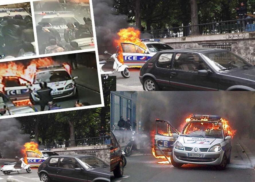 Paris : Deux policiers agressés et leur véhicule incendié quai de Valmy