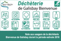 Saint-Martin : Note aux usagers de la déchèterie Bienvenue de Galisbay durant la période estivale 2016