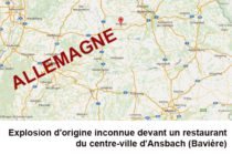 Une explosion à Ansbach en Allemagne fait un mort et 11 blessés