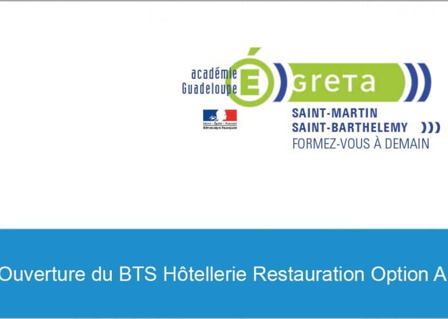 GRETA : Ouverture du BTS Hôtellerie Restauration Option A