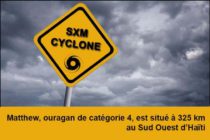 SXMCYCLONE : Vigilance jaune pour mer dangereuse à la côte pour l’ensemble des îles Françaises de la Caraïbe. Matthew au Sud Ouest d’Haïti