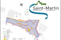 Saint-Martin : aménagement de la chaussée au croisement de Colombier