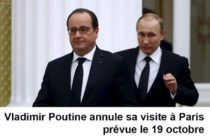 International : Vladimir Poutine annule sa visite à Paris prévue le 19 octobre