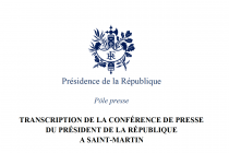 Transcription de la conférence de presse du Président à Saint-Martin