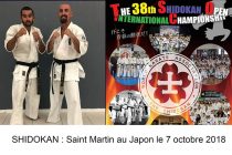 SHIDOKAN : Saint Martin au Japon le 7 octobre 2018