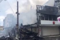 Guadeloupe : Incendie spectaculaire rue Frébault à Pointe à Pitre