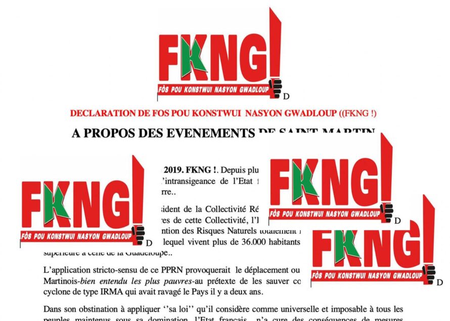 Le FKNG en soutien au mouvement en cours sur l’île de Saint Martin