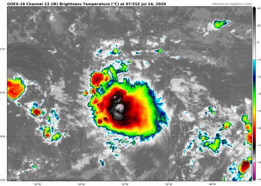 Tempête Gonzalo – #6 – 24 juillet 8h UTC par Météo Tropicale