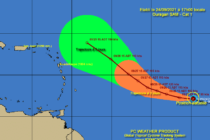 Sxmcyclone : A 17 heures, l’ouragan SAM était situé à 2075km à l’Est / Sud-Est du nord de l’arc des Antilles.