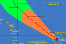 Sxmcyclone : SAM ouragan de Catégorie 4 en légère diminution d’intensité et un cap à 315°